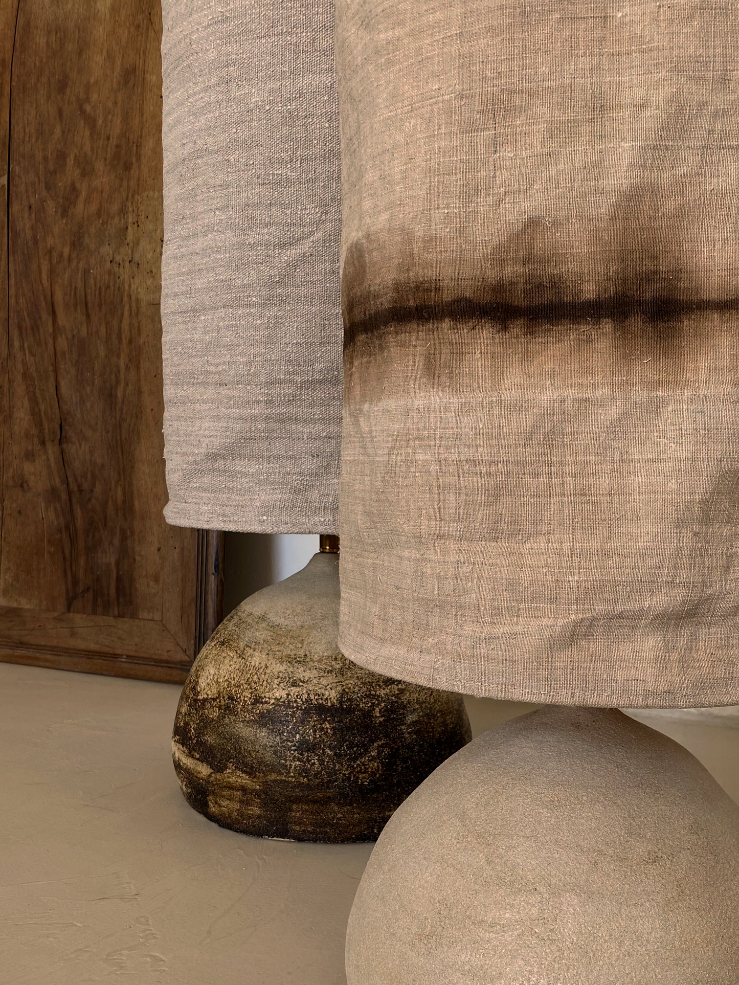 Grande lampe à poser Terraé - Beige