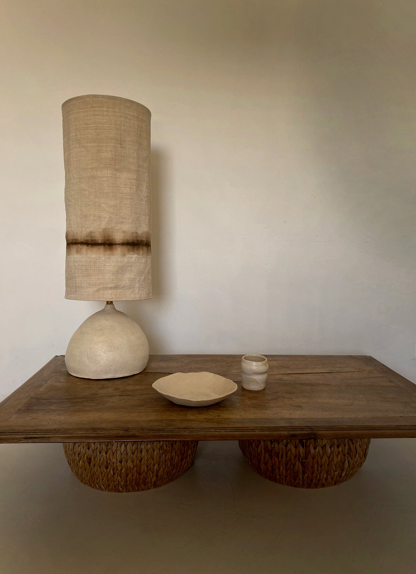 Grande lampe à poser Terraé - Beige