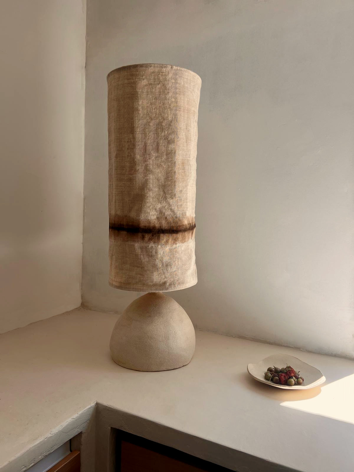 Grande lampe à poser Terraé - Beige